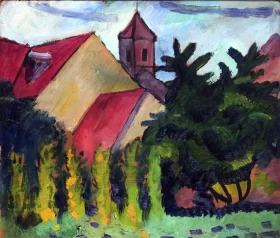 Church In Kandern 1911 by August Macke