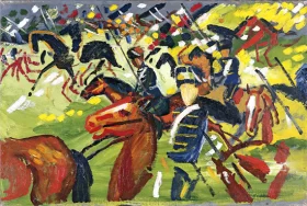 Hussars On A Sortie (1913) by August Macke