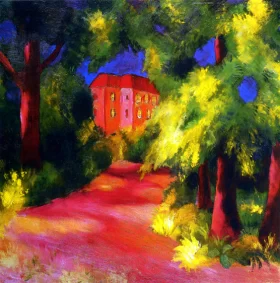 Park At The Red House by August Macke