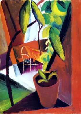 Still Life With Begonia 1914 by August Macke