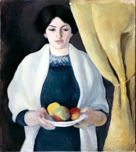 Portrait With Apples by August Macke