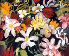Carpet Of Flowers, 1913 by August Macke