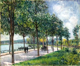 Allée of Chestnut trees by Alfred Sisley