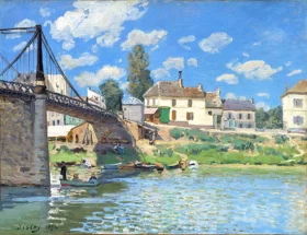 The Bridge at Villeneuve-la-Garenne 1872 by Alfred Sisley