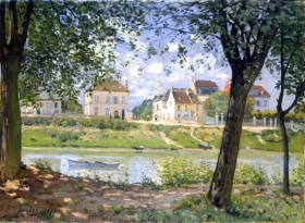 Villeneuve La Garenne (Village on the Seine) by Alfred Sisley