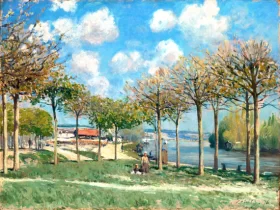 The Seine at Bougival 1876 by Alfred Sisley