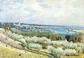 The terrace at Saint, Germain, Spring by Alfred Sisley