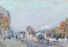 Une Rue à Marly 1876 by Alfred Sisley