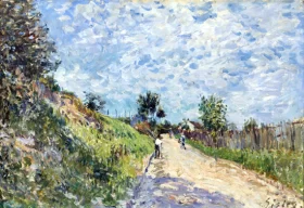 Uphill, Road by Alfred Sisley