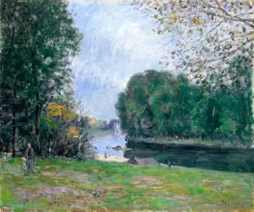 A turn of the River Loing, Summer by Alfred Sisley