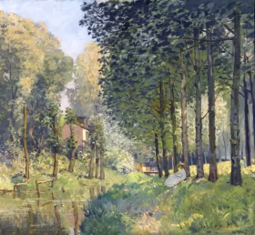 Le Repos au Bord Du Ruisseau. Lisière de Bois by Alfred Sisley