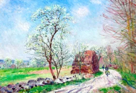 Le chemin de Butte, Retour en forêt by Alfred Sisley