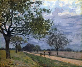 The Road from Versailles to Louveciennes by Alfred Sisley