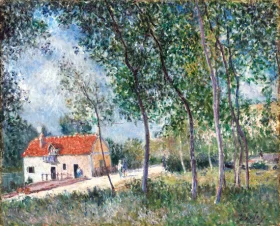The Road from Moret to Saint Mammès by Alfred Sisley