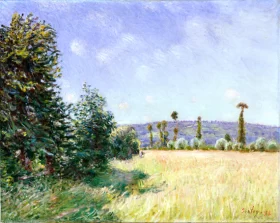 Sahurs Meadows in Morning Sun,1894 by Alfred Sisley