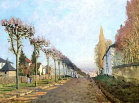 Rue de La Machine, Louveciennes by Alfred Sisley