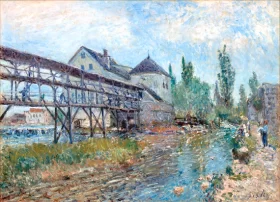 Watermill near Moret by Alfred Sisley