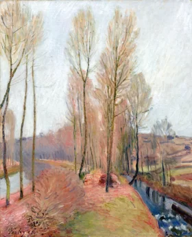 L'orvanne et Le Canal Du Loing en Hiver by Alfred Sisley