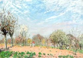 Pommiers en Fleurs, Louveciennes by Alfred Sisley