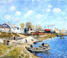 Sand On The Quayside Port Marly by Alfred Sisley