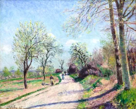 Road from Veneux to Moret-Spring Day 1886 by Alfred Sisley