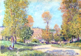 The Road to Louveciennes 1874 by Alfred Sisley
