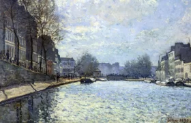 View of the Canal Saint, Martin, Paris by Alfred Sisley