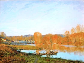 Autumn, Banks of the Seine Near Bougival by Alfred Sisley