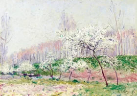 Les Pommiers en Fleurs by Alfred Sisley