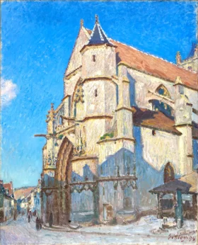 The Church at Moret (Evening) 1894 by Alfred Sisley