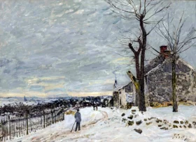 Temps de neige a Veneux-Nadon, 1880 by Alfred Sisley