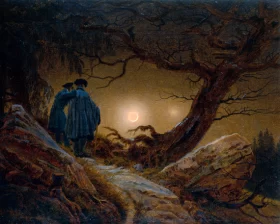 Two Men Contemplating the Moon by Caspar David Friedrich
