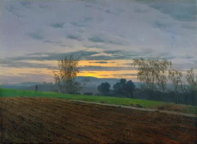 Fall field by Caspar David Friedrich