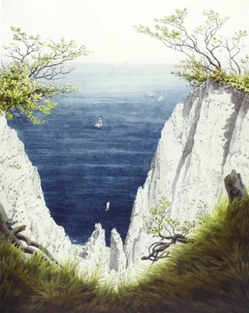 Chalk Cliffs at Ruegen 1 by Caspar David Friedrich