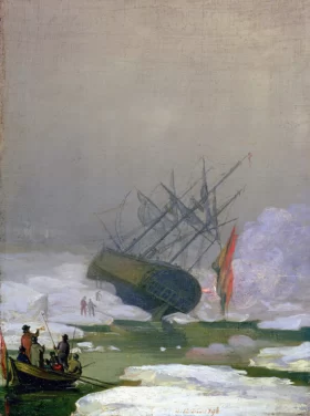 Ship in the Polar Sea by Caspar David Friedrich