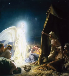 The Sheperds And The Angel by Carl Heinrich Bloch