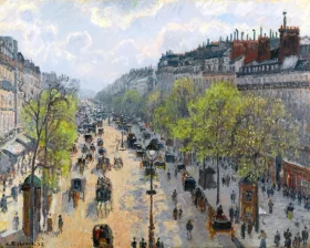 Le Boulevard Montmartre, Matinée de Printemps 1897 by Camille Pissarro