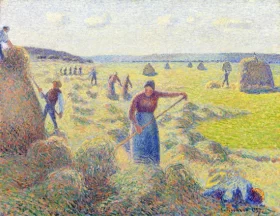 La Récolte des Foins, Éragny 1887 by Camille Pissarro