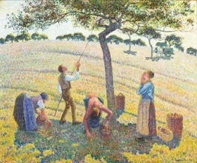 Apple-Harvest-1888 by Camille Pissarro