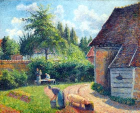 Maison de Paysans 1892 by Camille Pissarro