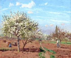 Orchard in Bloom, Louveciennes 1872 by Camille Pissarro