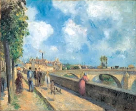 Pontoise Bridge 1878 by Camille Pissarro