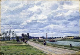 The Banks of the Oise near Pontoise 1873 by Camille Pissarro
