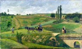 Route d'Ennery 1874 by Camille Pissarro