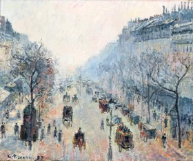 Le Boulevard Montmartre, Brume Du Matin 1897 by Camille Pissarro