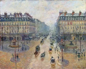Avenue de L'Opera (Effect of Snow in the Morning) 1898 by Camille Pissarro