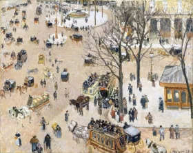 La Place due Théâtre Français 1898 by Camille Pissarro