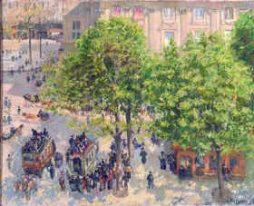 Place du Theatre-Francais, Spring 1898 by Camille Pissarro