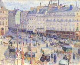 The Place du Havre, Paris 1893 by Camille Pissarro