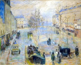 Boulevard Rochechouart 1880 by Camille Pissarro